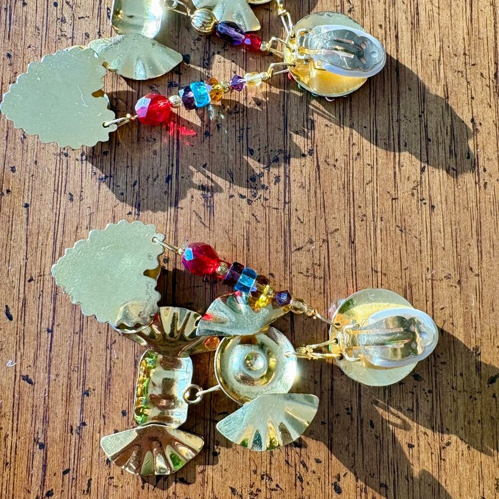 Lunch At The Ritz RARE Dangle Candy Heart Earrings - Picture 5 of 7